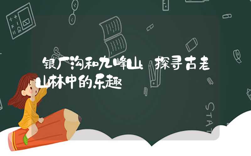银厂沟和九峰山：探寻古老山林中的乐趣