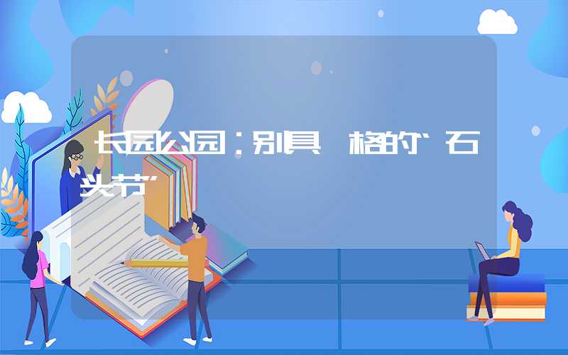 长园公园：别具一格的“石头节”