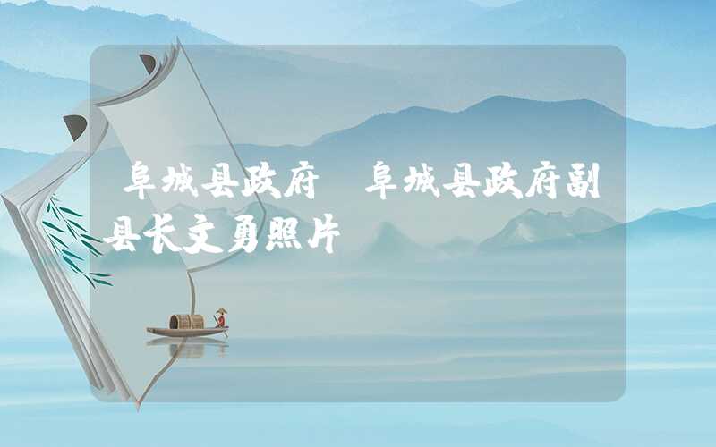 阜城县政府（阜城县政府副县长文勇照片）