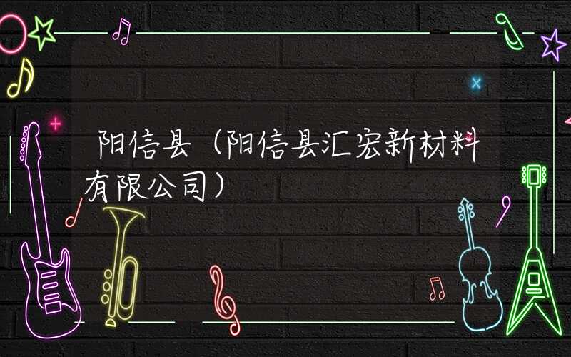 阳信县（阳信县汇宏新材料有限公司）