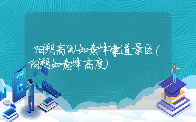 阳朔高田如意峰索道景区(阳朔如意峰高度)