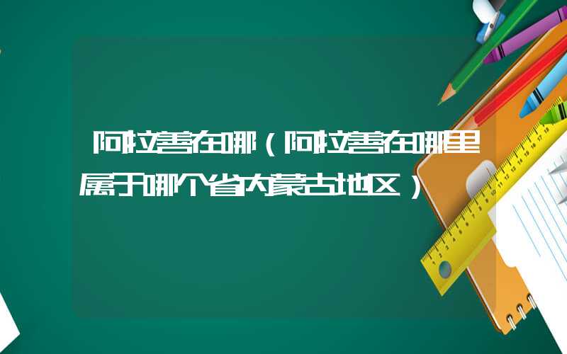 阿拉善在哪（阿拉善在哪里属于哪个省内蒙古地区）