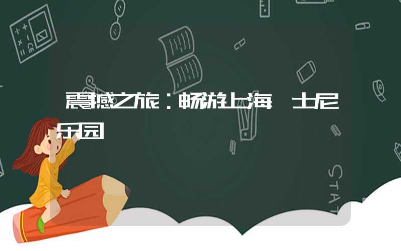 震撼之旅：畅游上海迪士尼乐园