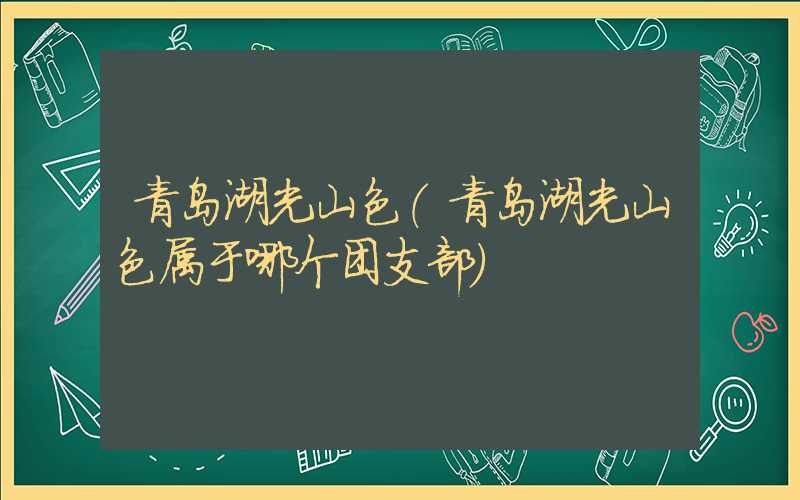 青岛湖光山色（青岛湖光山色属于哪个团支部）