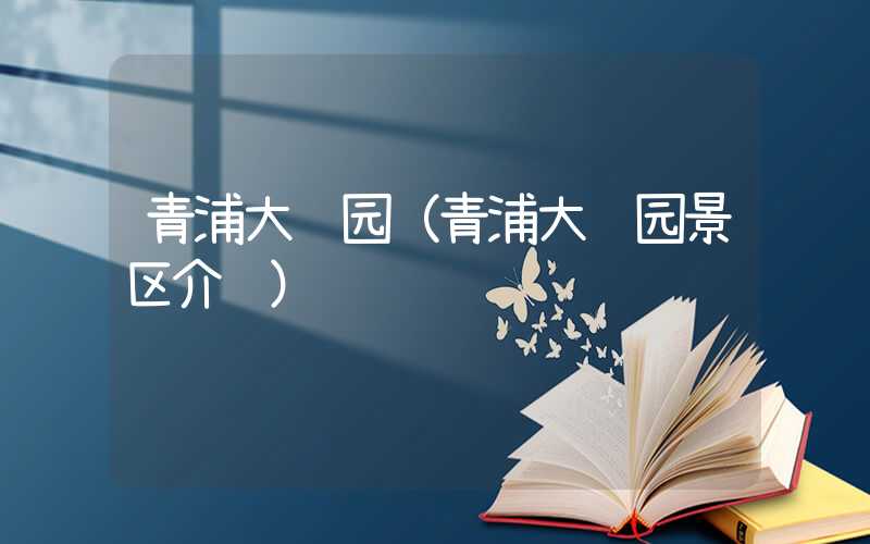 青浦大观园（青浦大观园景区介绍）