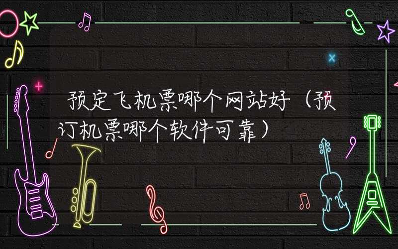 预定飞机票哪个网站好（预订机票哪个软件可靠）