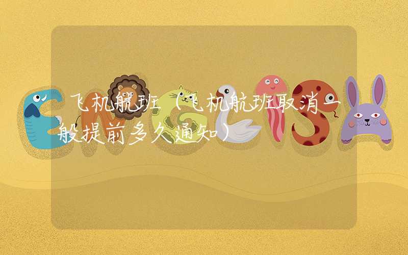 飞机航班（飞机航班取消一般提前多久通知）