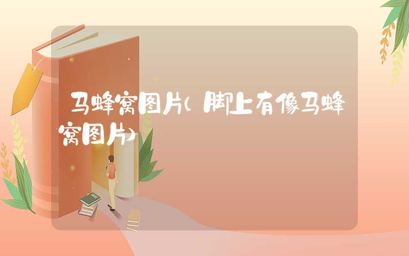 马蜂窝图片（脚上有像马蜂窝图片）