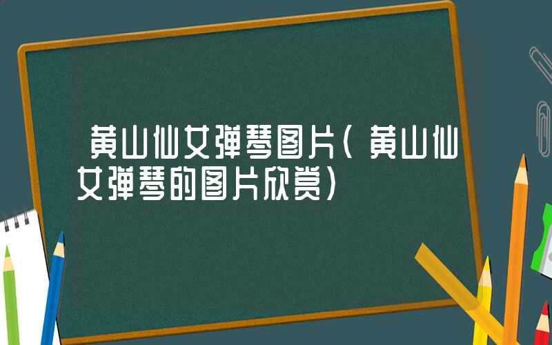 黄山仙女弹琴图片（黄山仙女弹琴的图片欣赏）