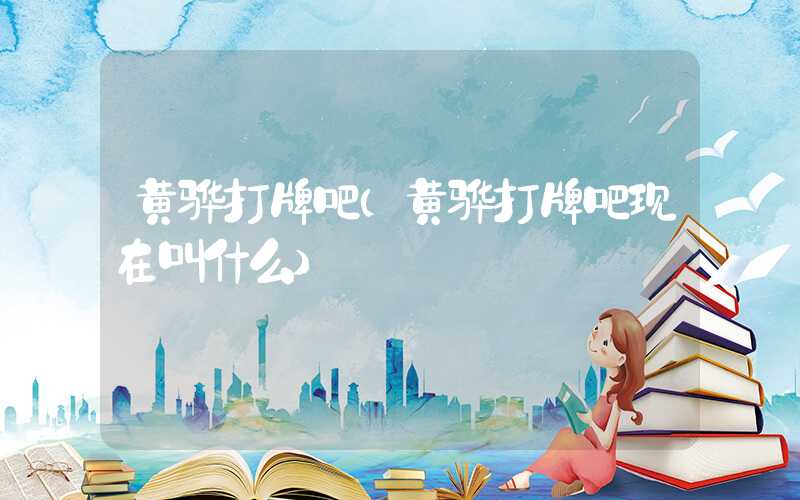 黄骅打牌吧（黄骅打牌吧现在叫什么）