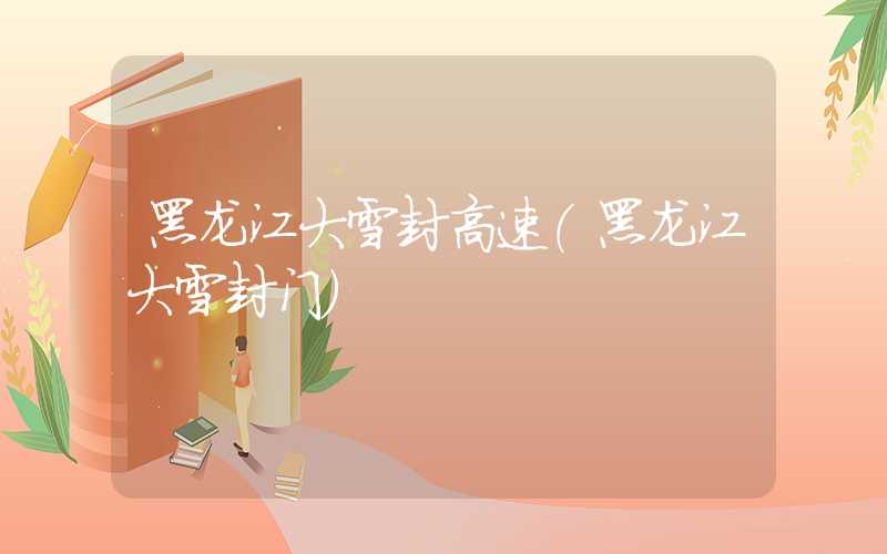 黑龙江大雪封高速（黑龙江大雪封门）