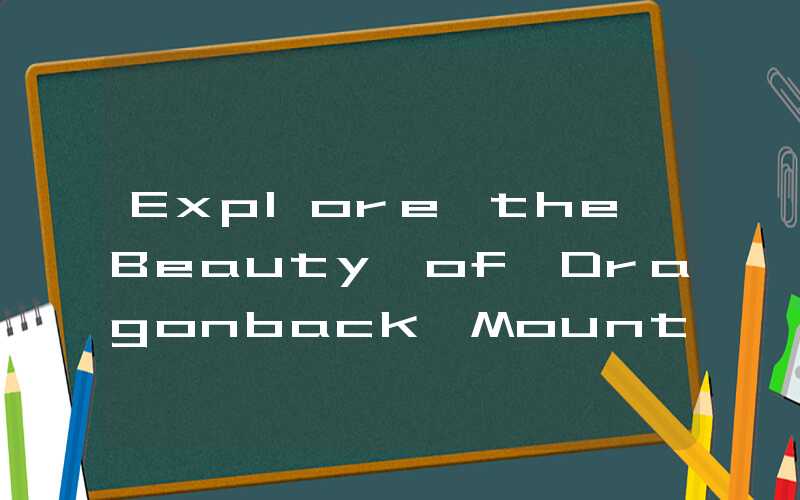 Explore the Beauty of Dragonback Mountain Forest Park