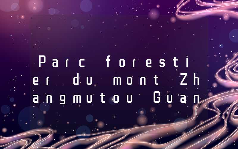 Parc forestier du mont Zhangmutou Guanyin