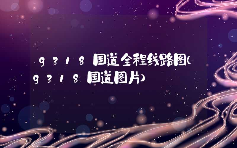 g318国道全程线路图（g318国道图片）